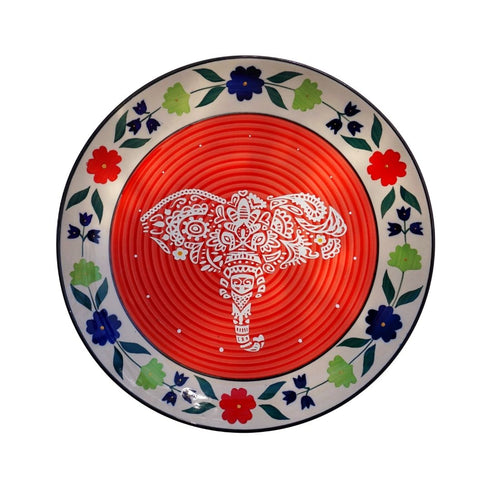 Elephant Mandala Wall Plate | Spiritual Home Decor | House Warming Gift | Buy Online India | Free Shipping